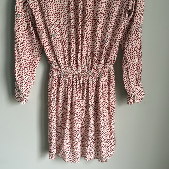 ZADIG & VOLTAIRE Rinka Heart-print Dress In Red Silk Small - Picture 11 of 14